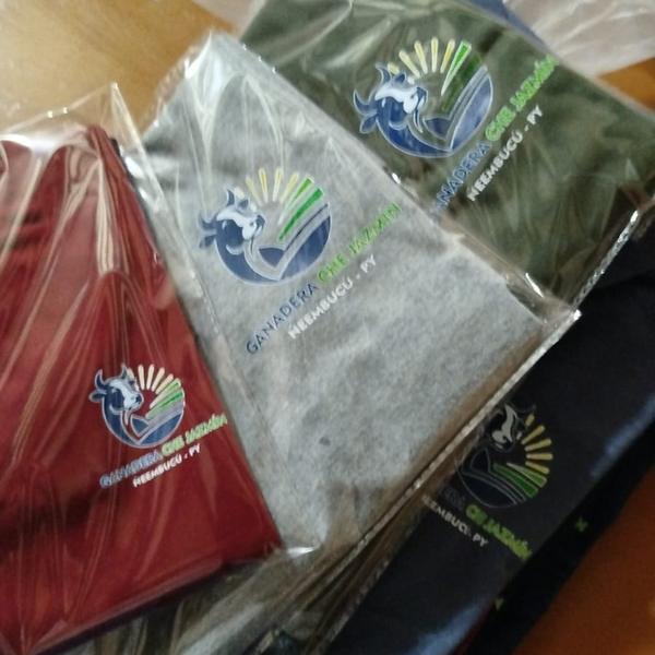 Remeras con logo institucional en varios colores